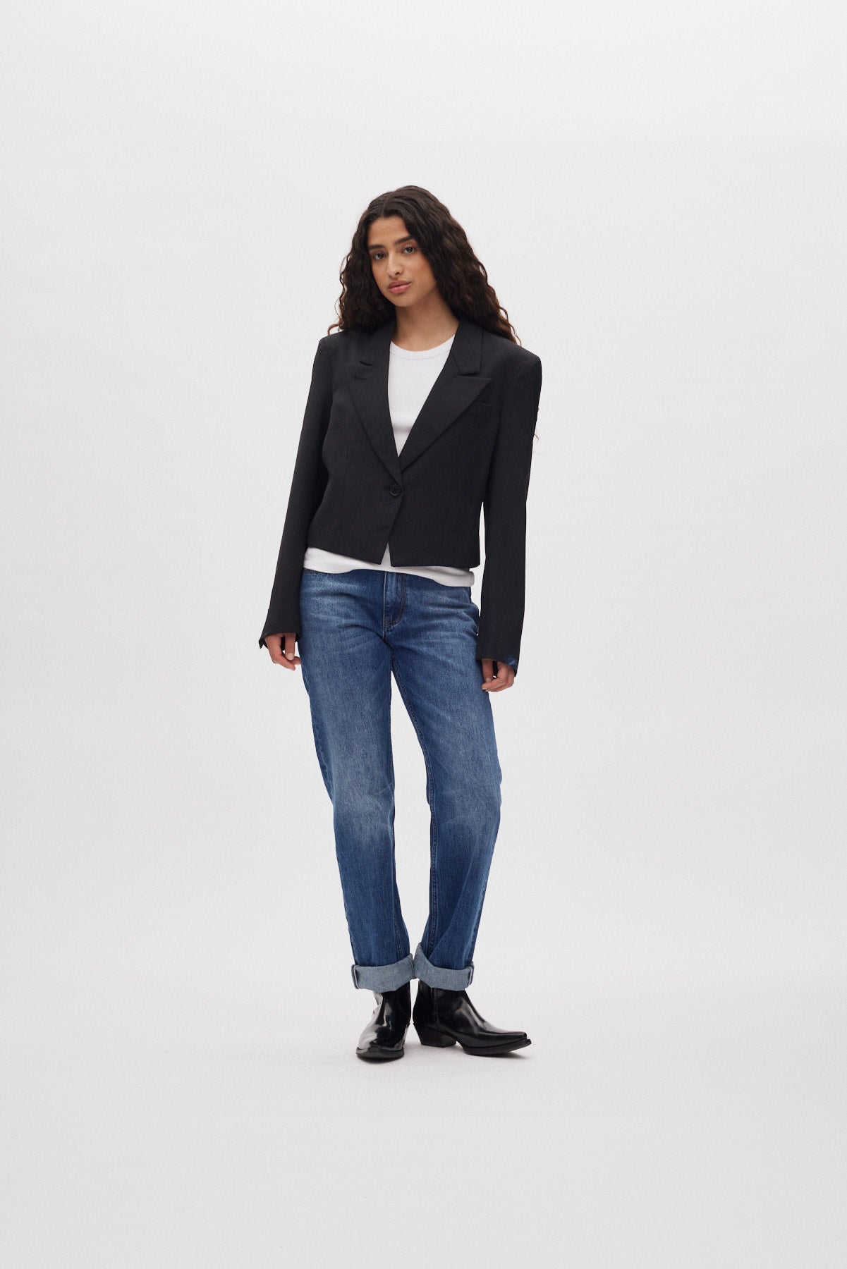Lorelei - Denim loose fit pants I Dark indigo 1 - Rabens Saloner