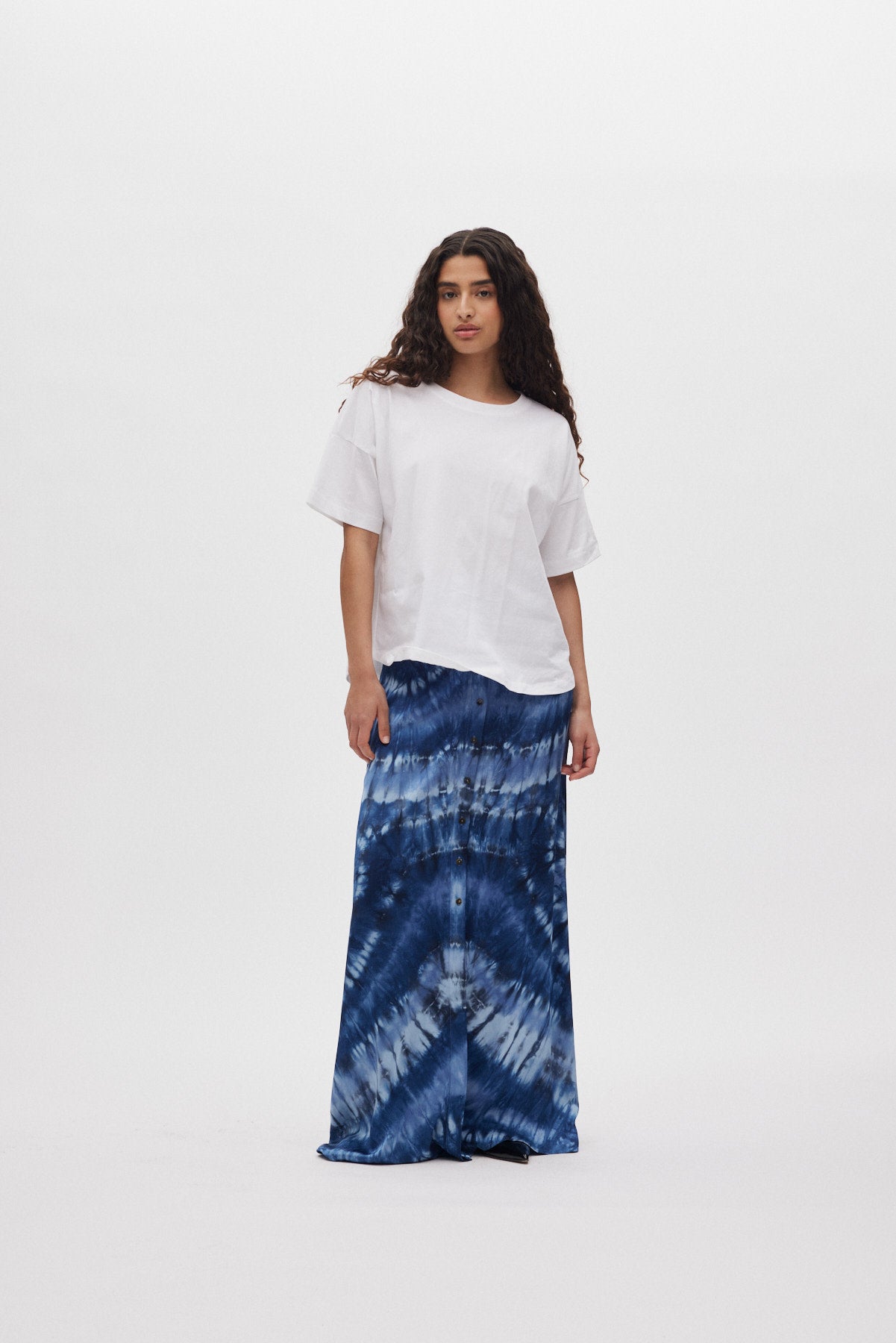 Henriette - Lava print button skirt I Blue combo Blue combo XS 1 - Rabens Saloner