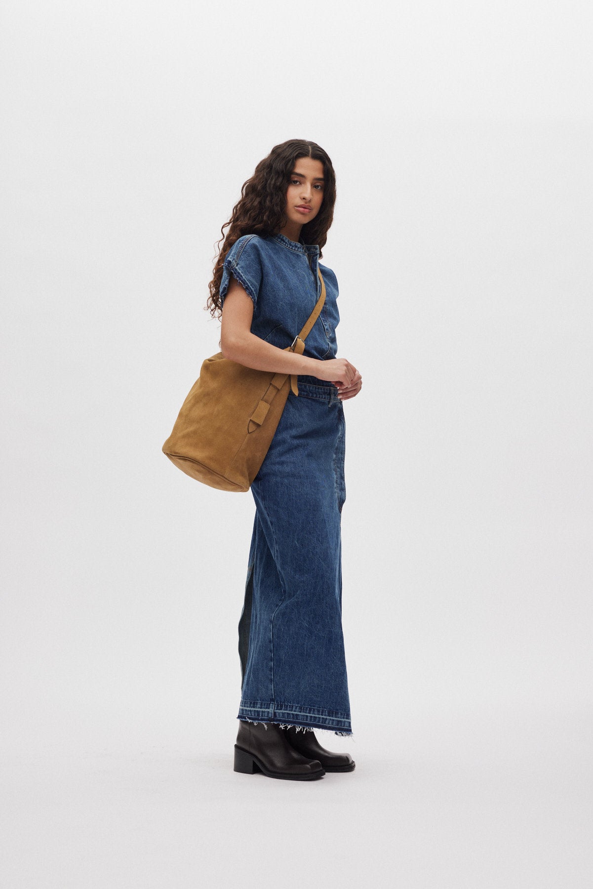 Nency - Denim dress I Dark indigo 2 - Rabens Saloner