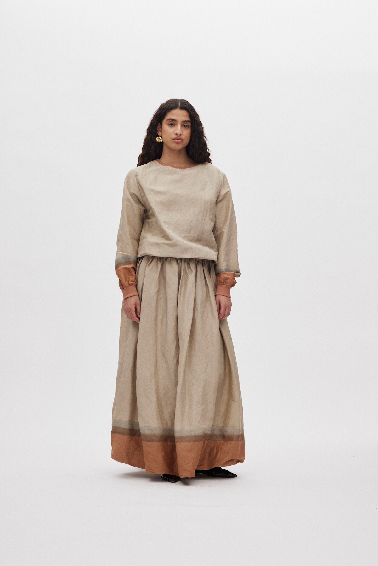 Almas - Horizon full skirt I Silver/rust 1 - Rabens Saloner