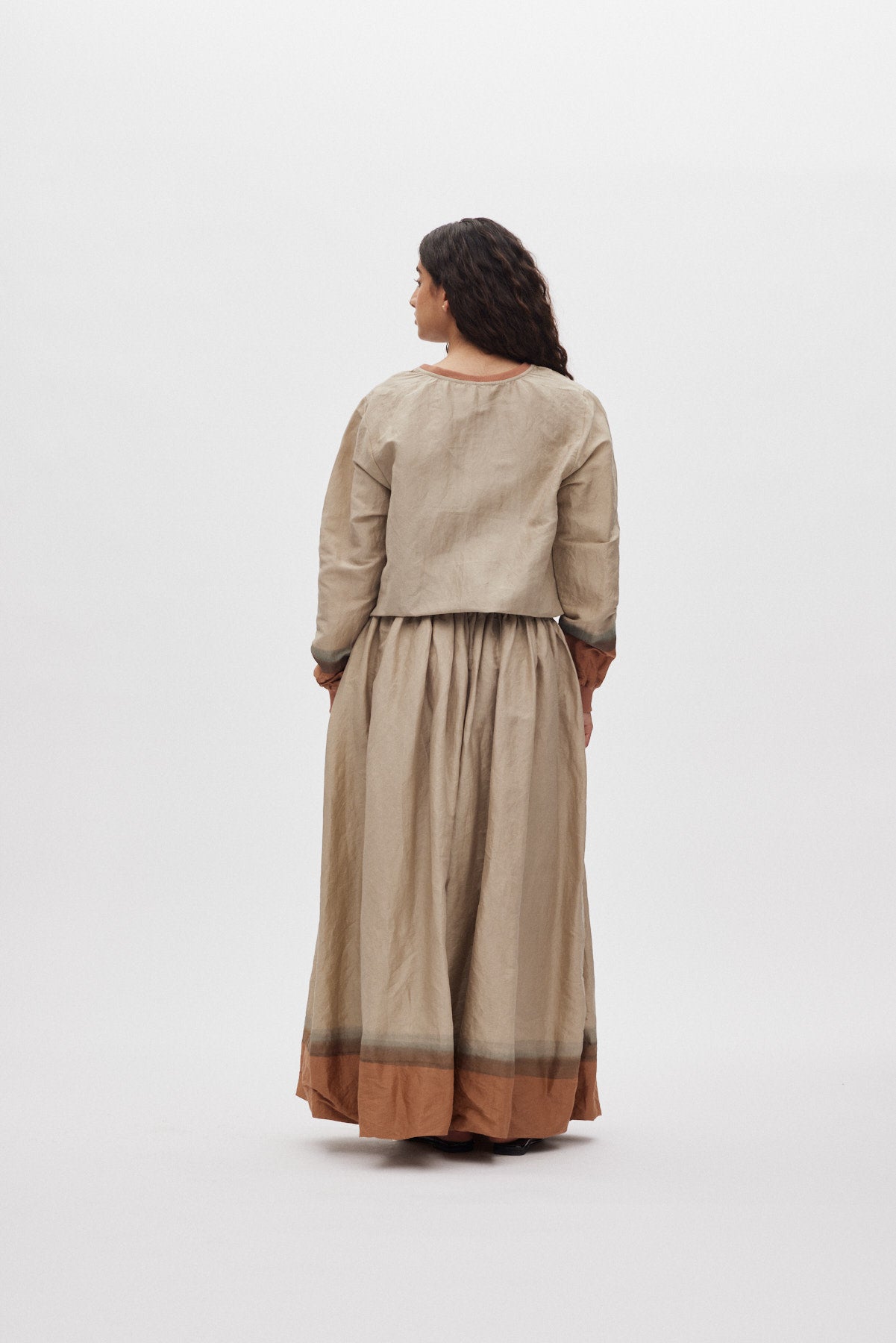 Ommi - Horizon sweat top I Silver/rust 3 - Rabens Saloner