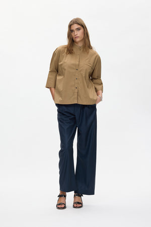 Seval - Poplin boxy shirt I Havanna brown Havanna brown XS 1 - Rabens Saloner