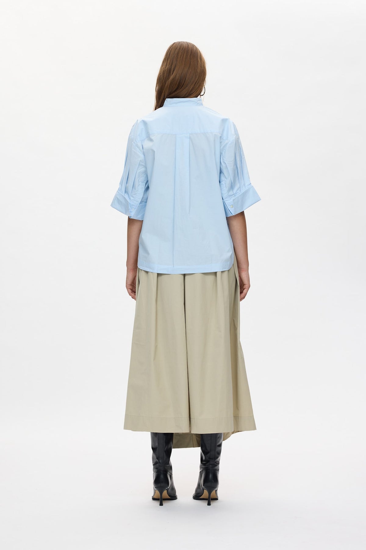 Seval - Poplin boxy shirt I Light blue 3 - Rabens Saloner