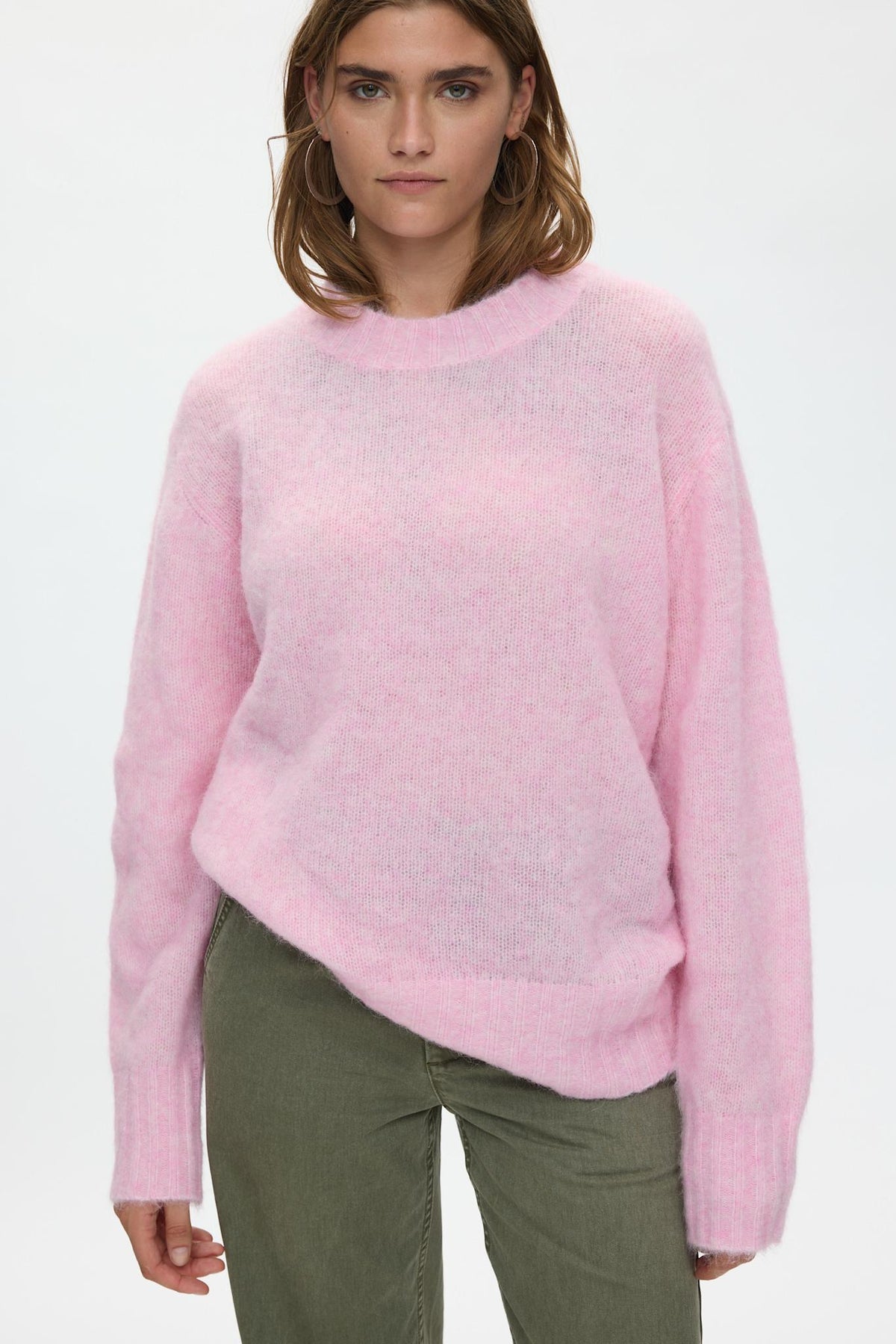 Divna - Superlight knit crew sweater I Rose 2 - Rabens Saloner