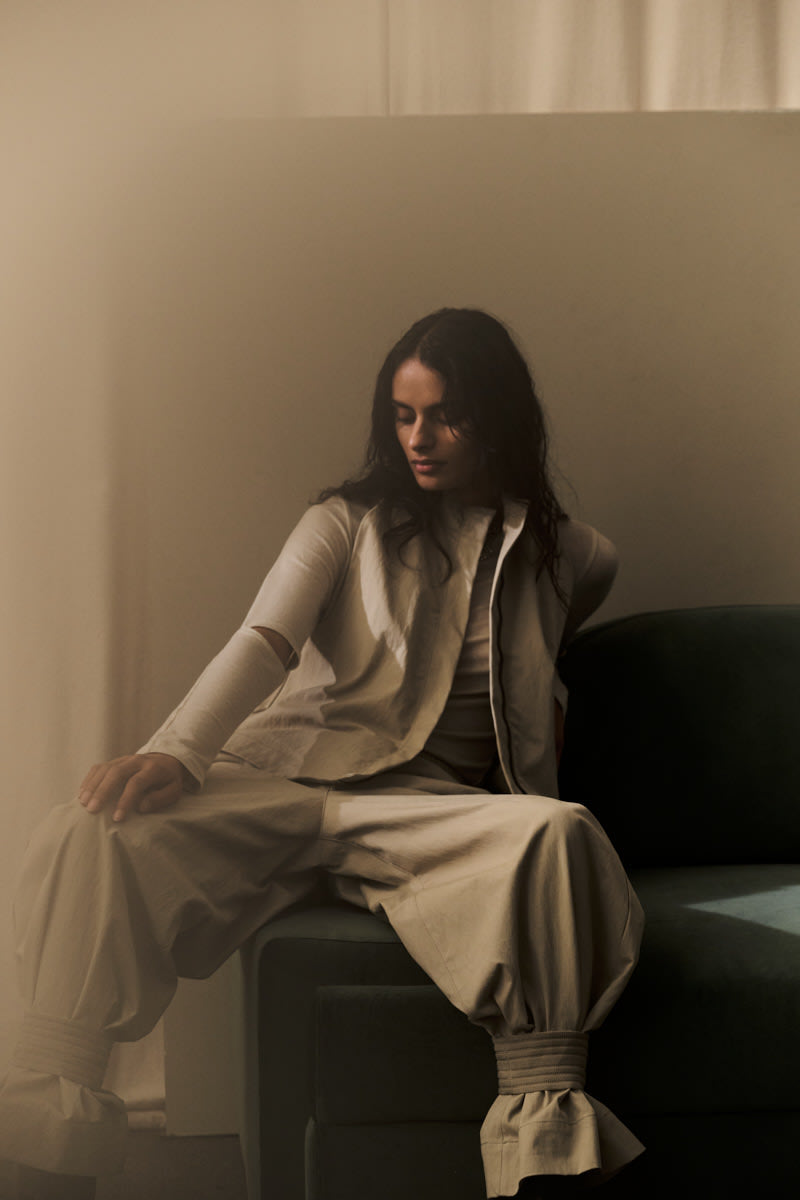 Kaley - Utility halter top I Sand 8 - Rabens Saloner