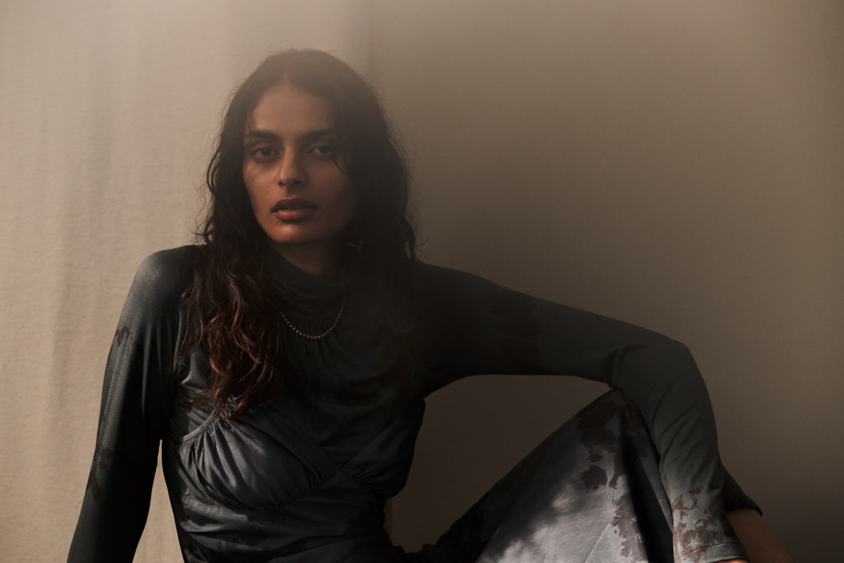 Hiba - Cosmic FN long sleeve top I Anthracite combo 4 - Rabens Saloner