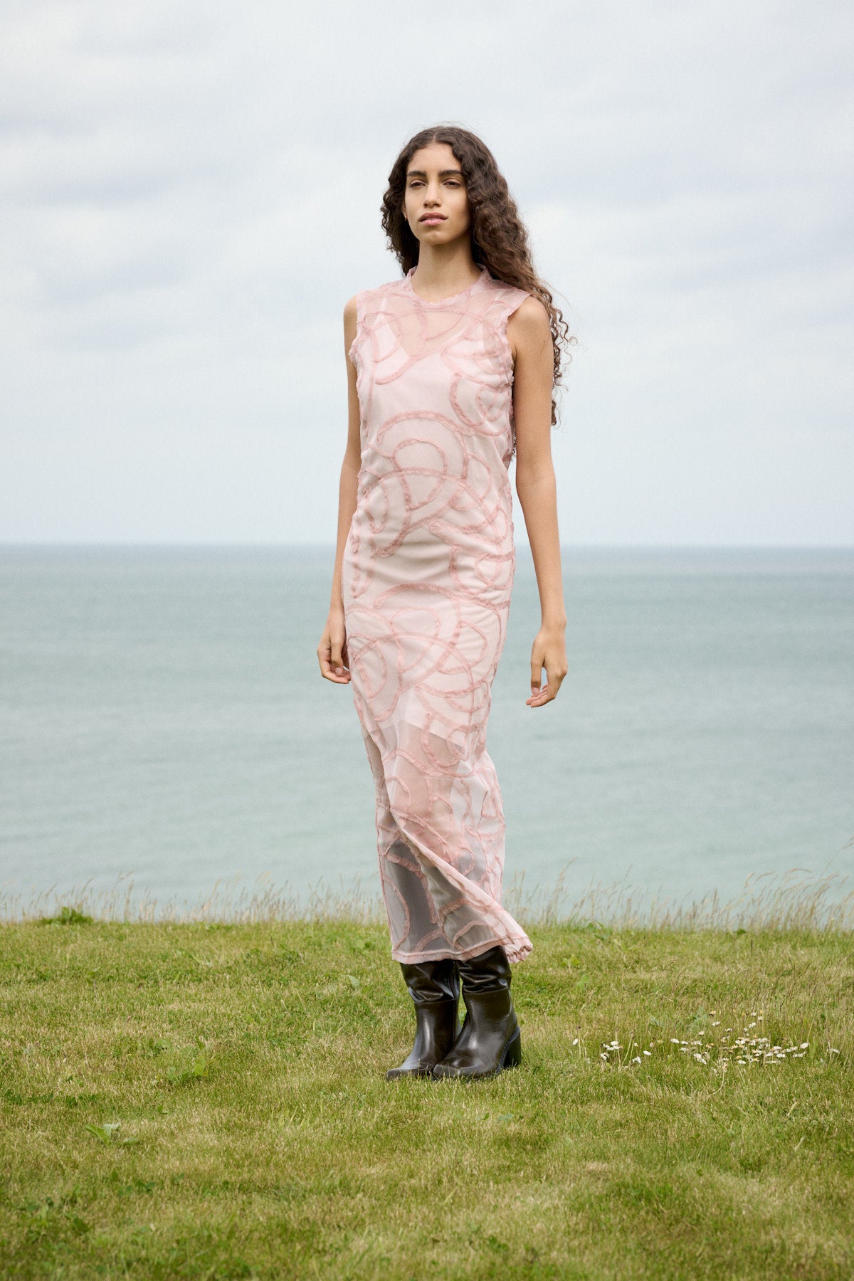 Vita - Scribble long dress I Blush 12 - Rabens Saloner