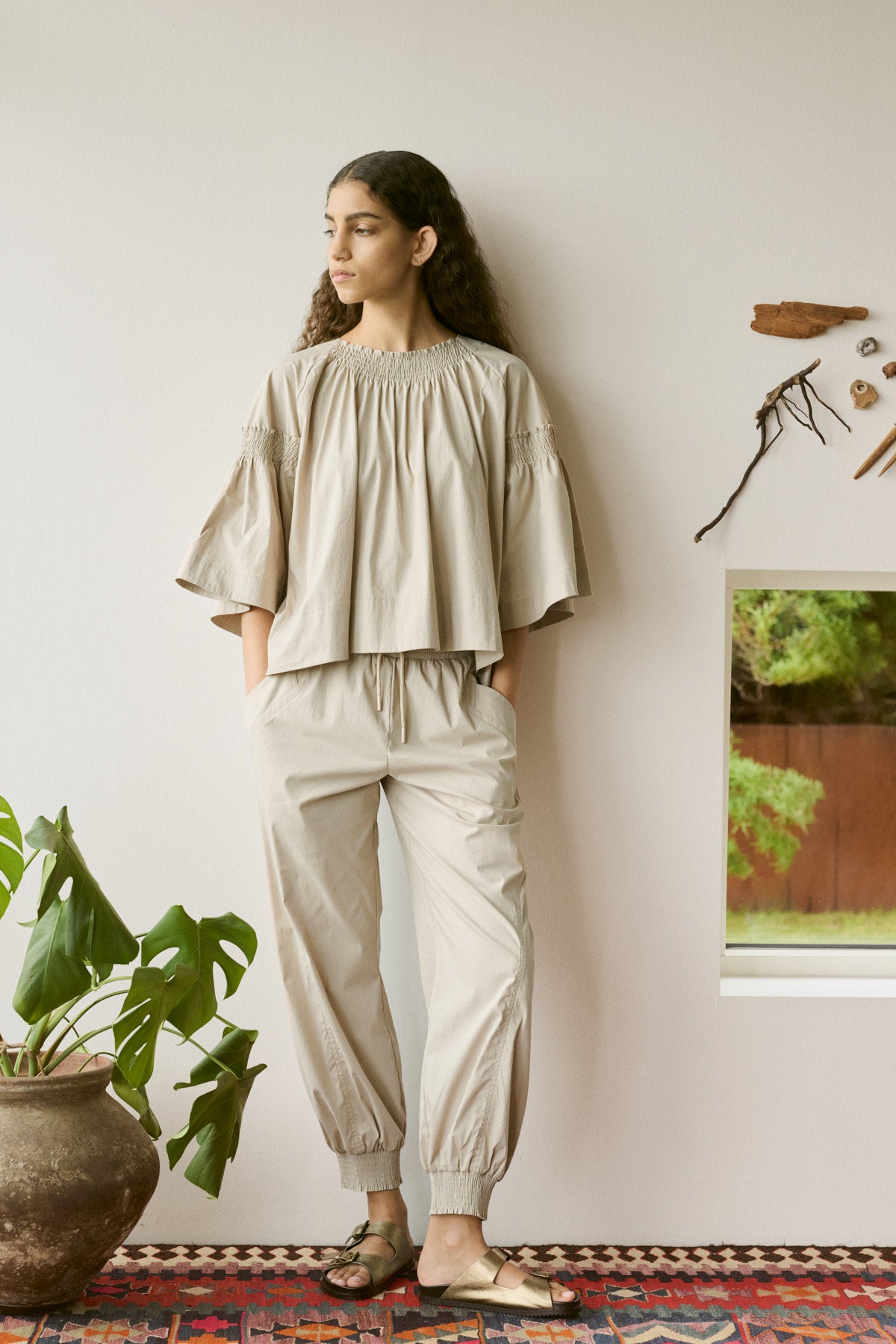 Efil - Papery frill sleeve top I Sidiment 5 - Rabens Saloner