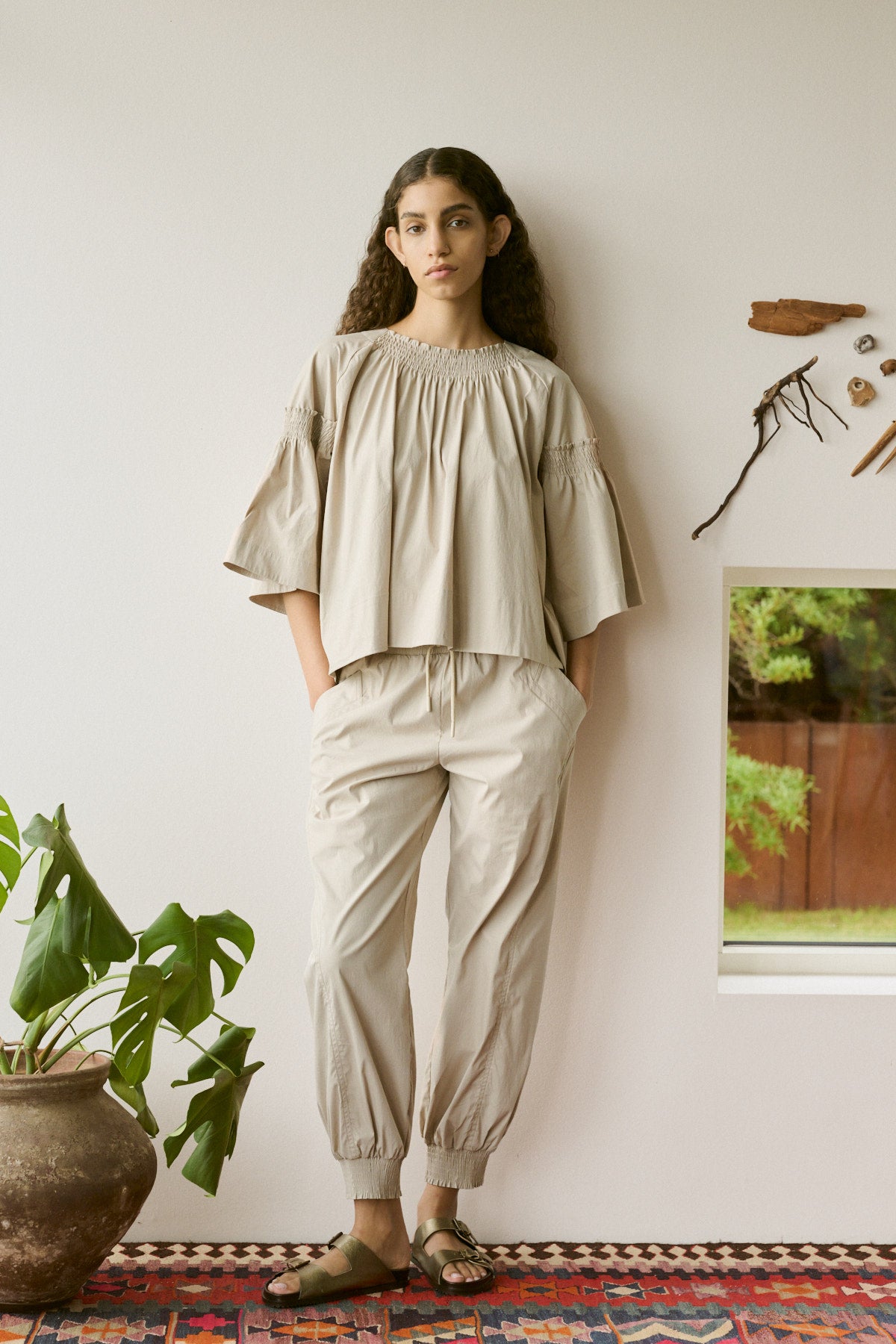 Efil - Papery frill sleeve top I Sidiment 6 - Rabens Saloner