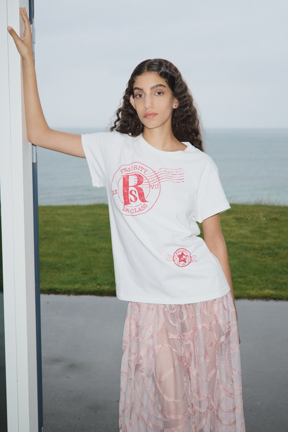 Silke - Scribble full skirt I Blush 7 - Rabens Saloner