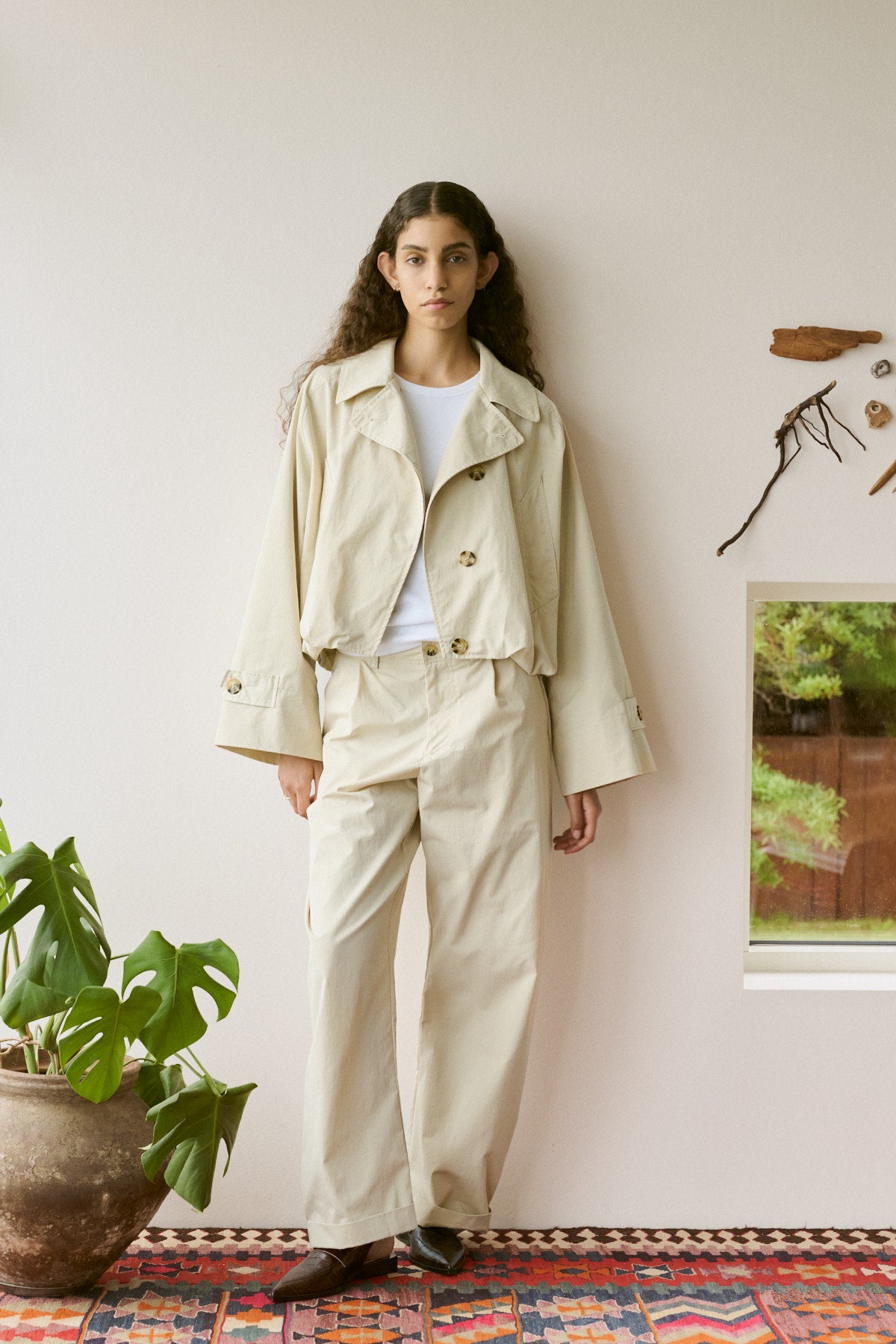 Thalia - Light fusion pants I Sand 10 - Rabens Saloner