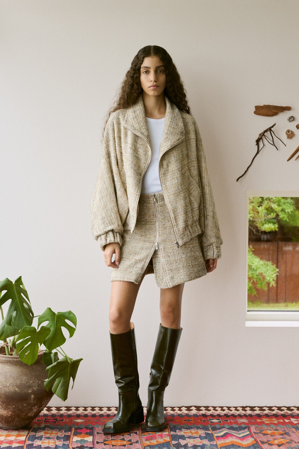 Hareem - Boucle check jacket I Powder check 4 - Rabens Saloner