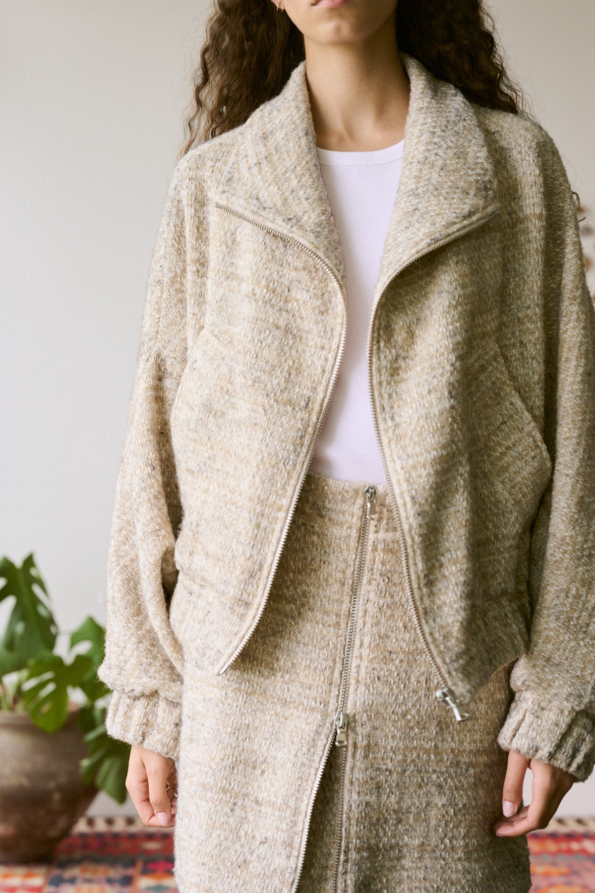 Hareem - Boucle check jacket I Powder check 7 - Rabens Saloner