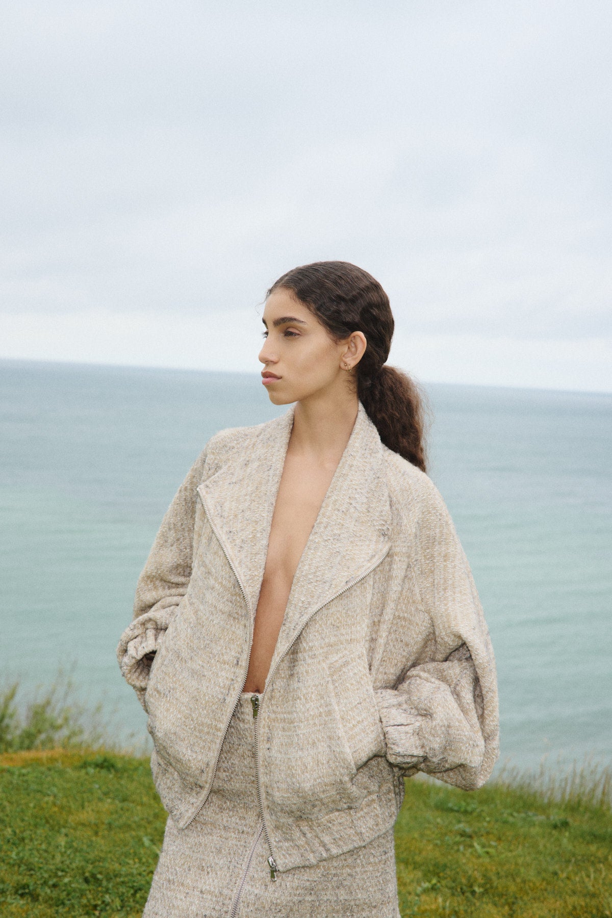 Hareem - Boucle check jacket I Powder check 9 - Rabens Saloner