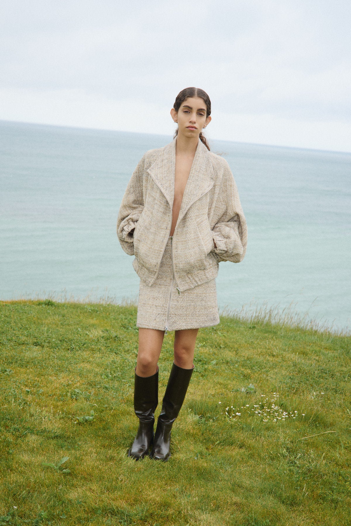 Hareem - Boucle check jacket I Powder check 10 - Rabens Saloner