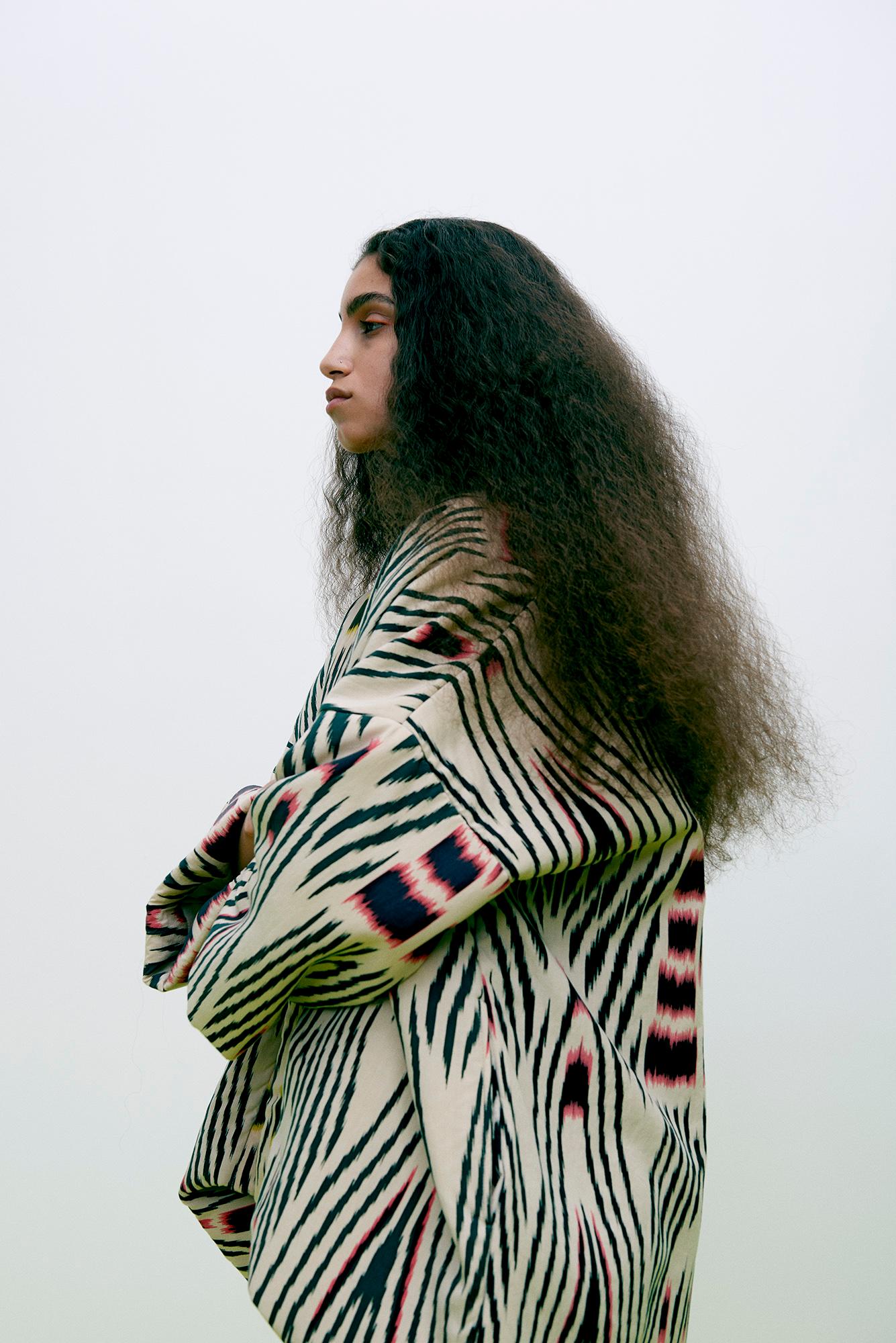 Abba - Ikat combo padded kimono I Forest pink sand & citrus combo 8 - Rabens Saloner