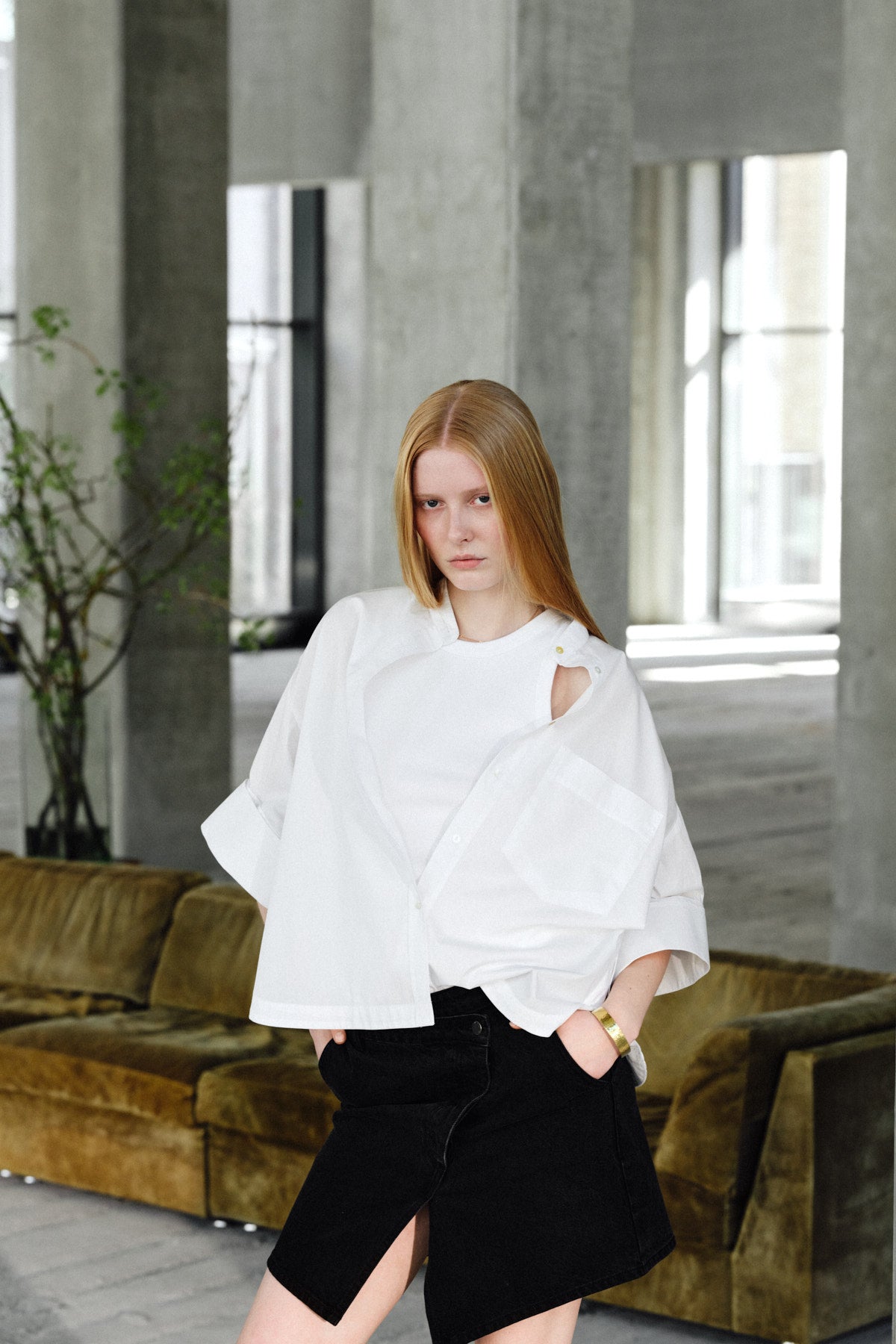 Seval - Poplin boxy shirt I White 7 - Rabens Saloner