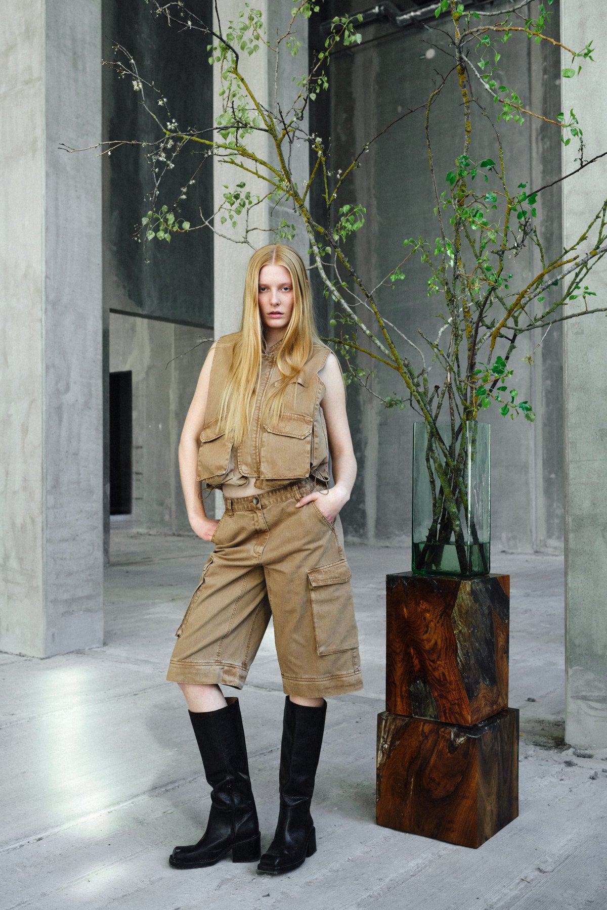 Frema - Canvas cargo pants I Washed tobacco 8 - Rabens Saloner