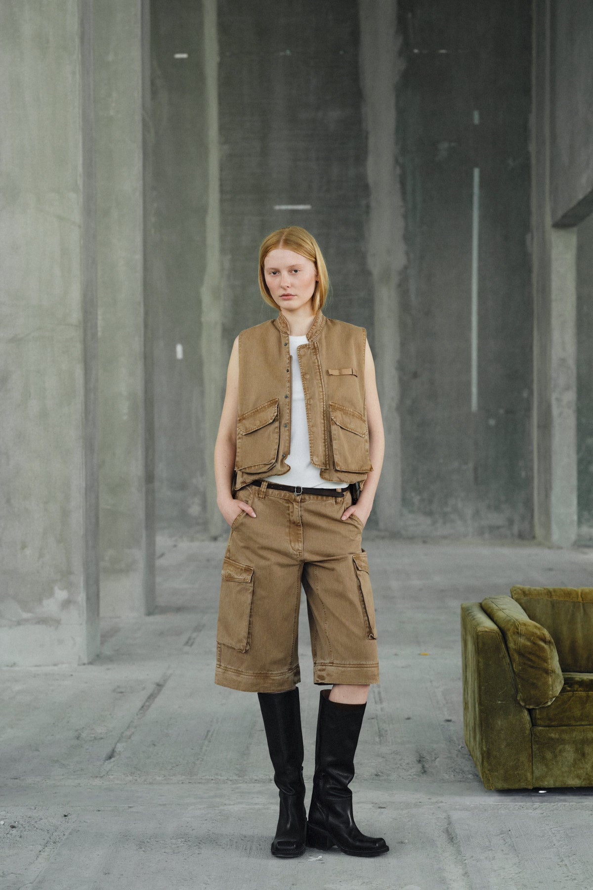 Frema - Canvas cargo pants I Washed tobacco 9 - Rabens Saloner