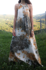 Hope - Abstract halter dress I Forest combo 3 - Rabens Saloner