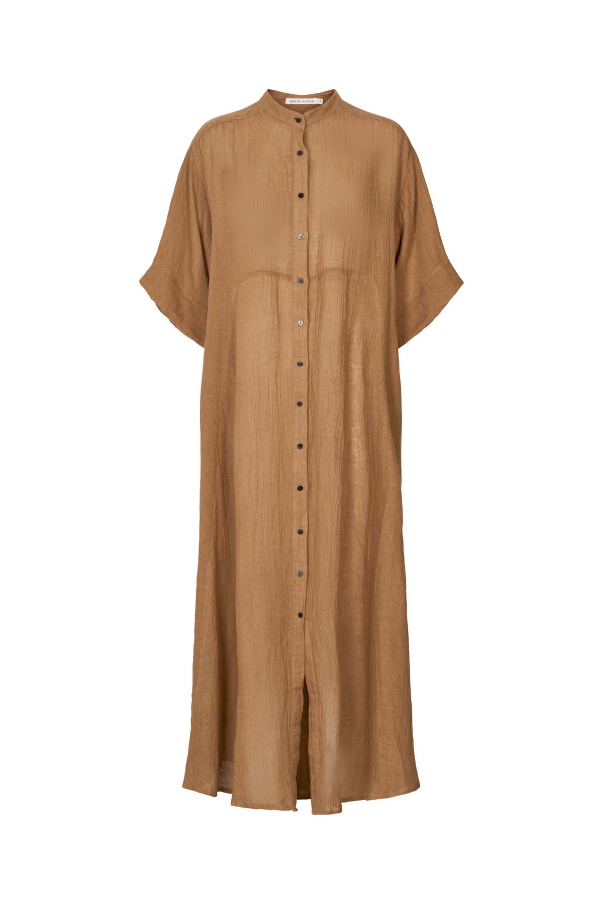 Susi - Crinkled long kaftan I Walnut 10 - Rabens Saloner