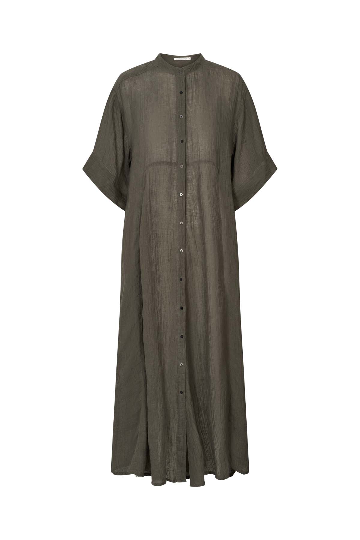 Susi - Crinkled long kaftan I Faded black 6 - Rabens Saloner