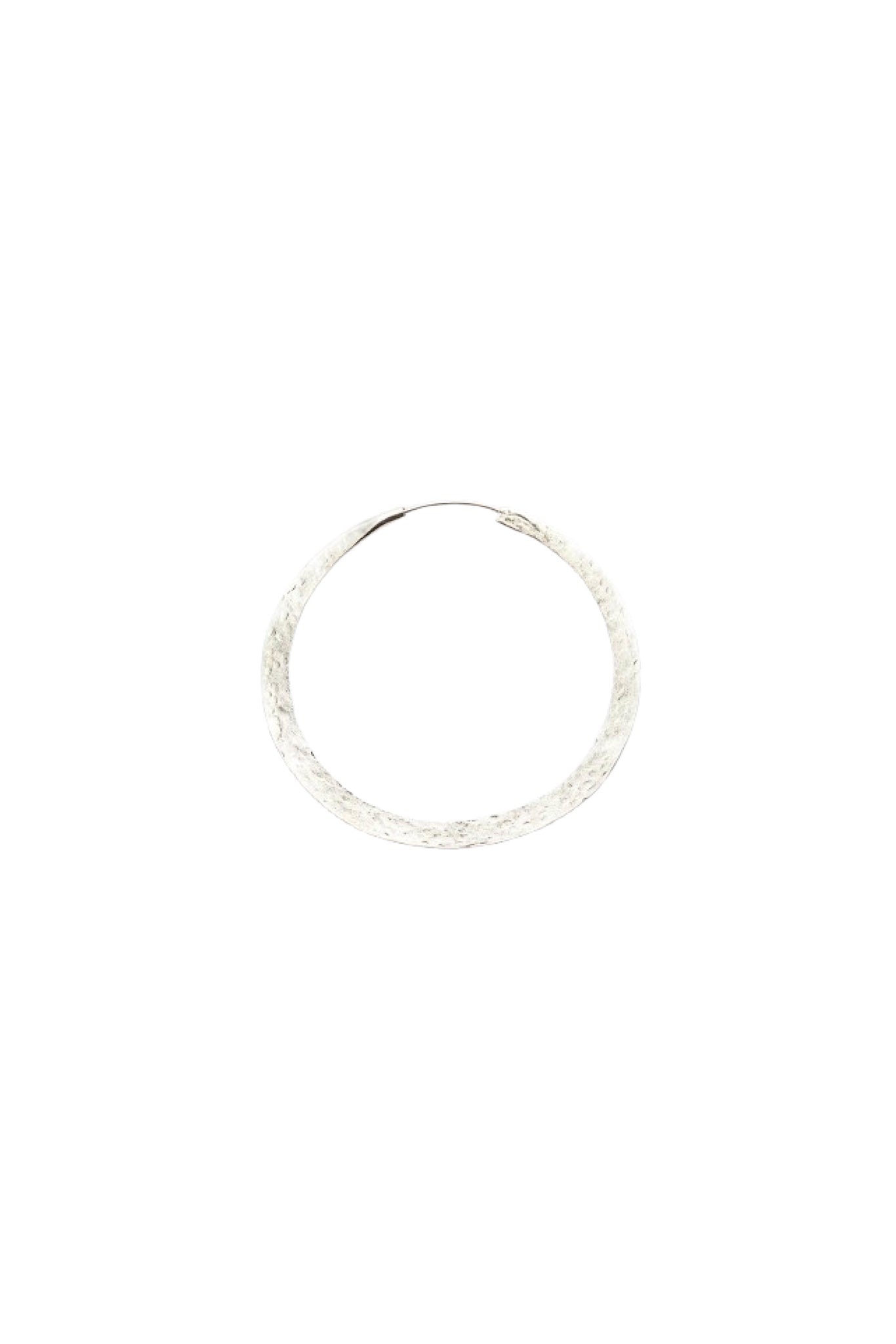Nafsu - Silver hammered hoop L I Silver Silver O/S 7 - Rabens Saloner