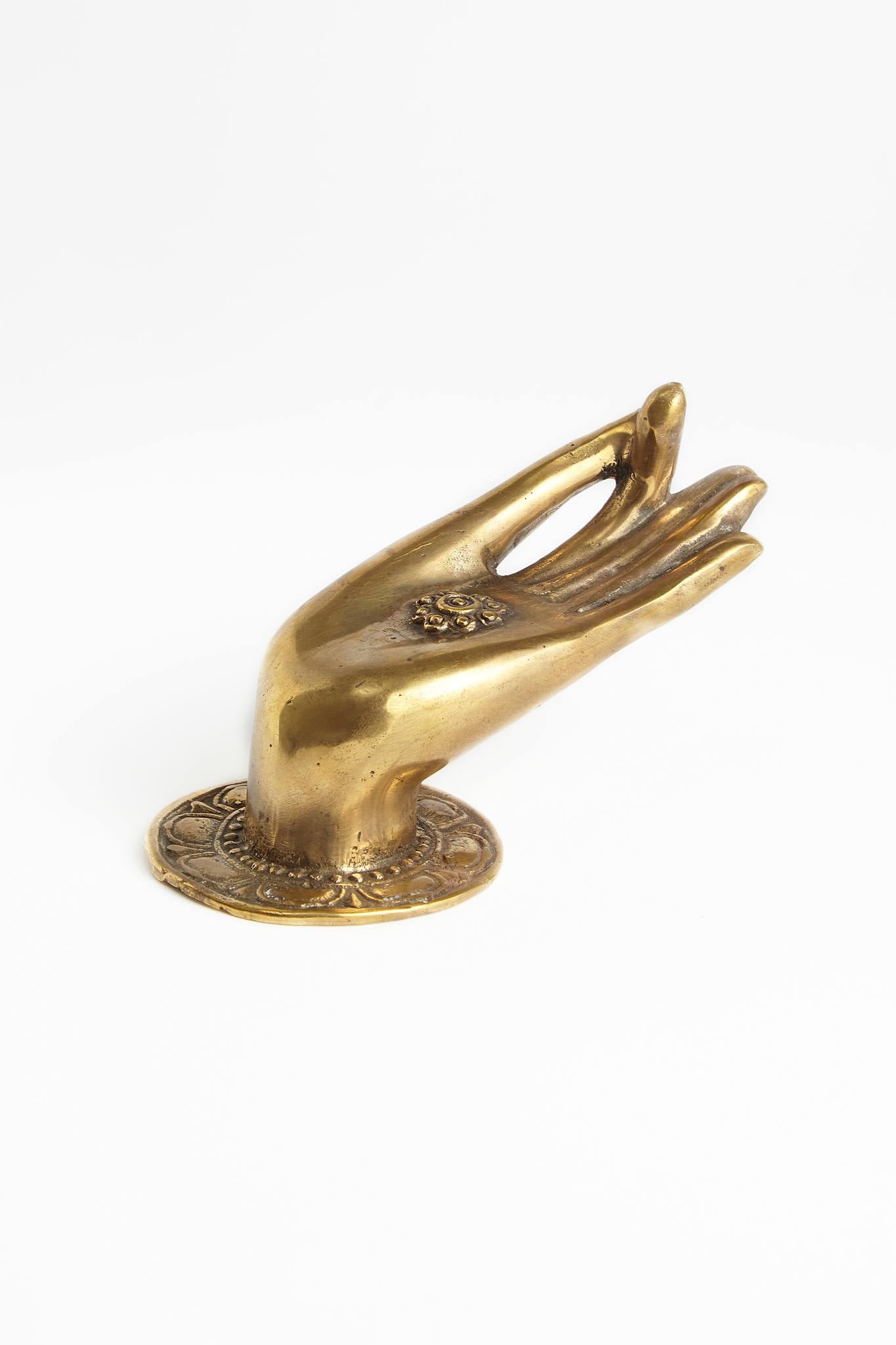 Decorative large brass hand - Hand I Brass Brass L: 17,5 H: 9 1 - Rabens Saloner