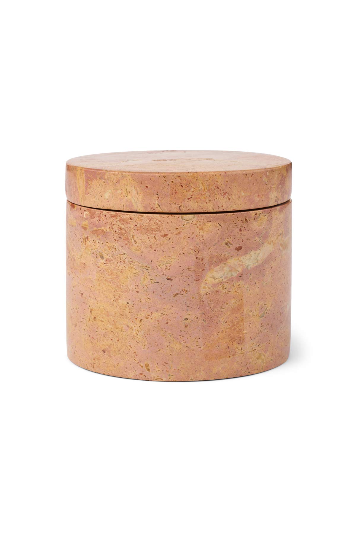 Round Marble Jar with Lid - Rabens Apartment I Rose Rose H: 9 cm Ø: 11cm 1 - Rabens Saloner
