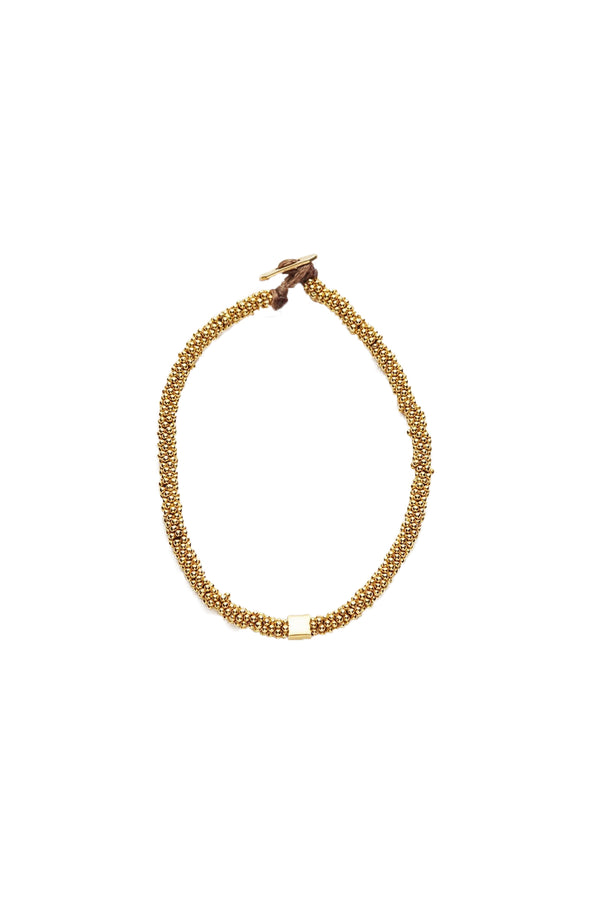 Nafsu - Bead bracelet w/gold square    1 - Rabens Saloner