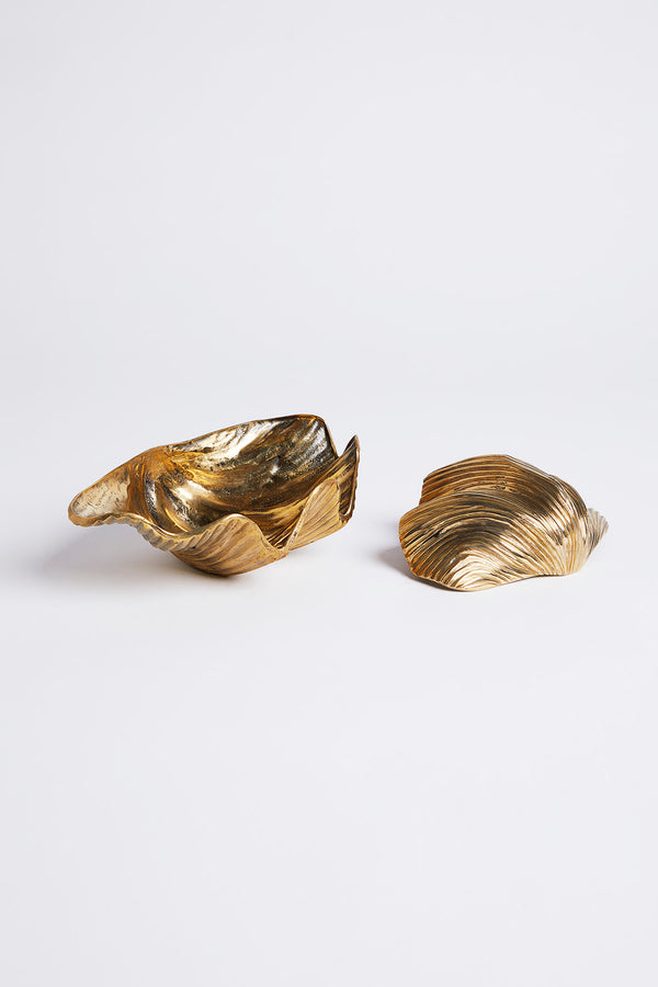 Decorative brass shell - Large I Golden    2 - Rabens Saloner