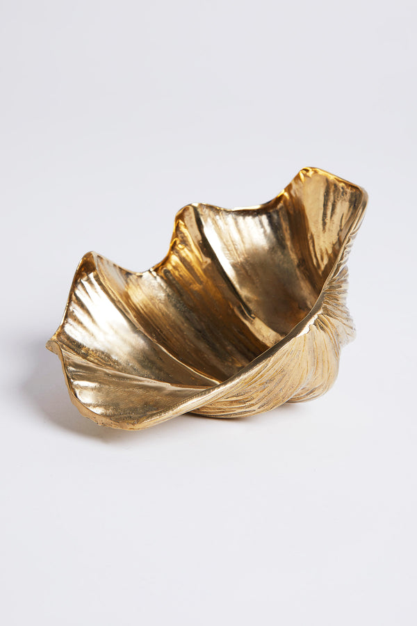 Decorative brass shell - Small I Golden Golden L: 18 cm B: 13 cm  2 - Rabens Saloner