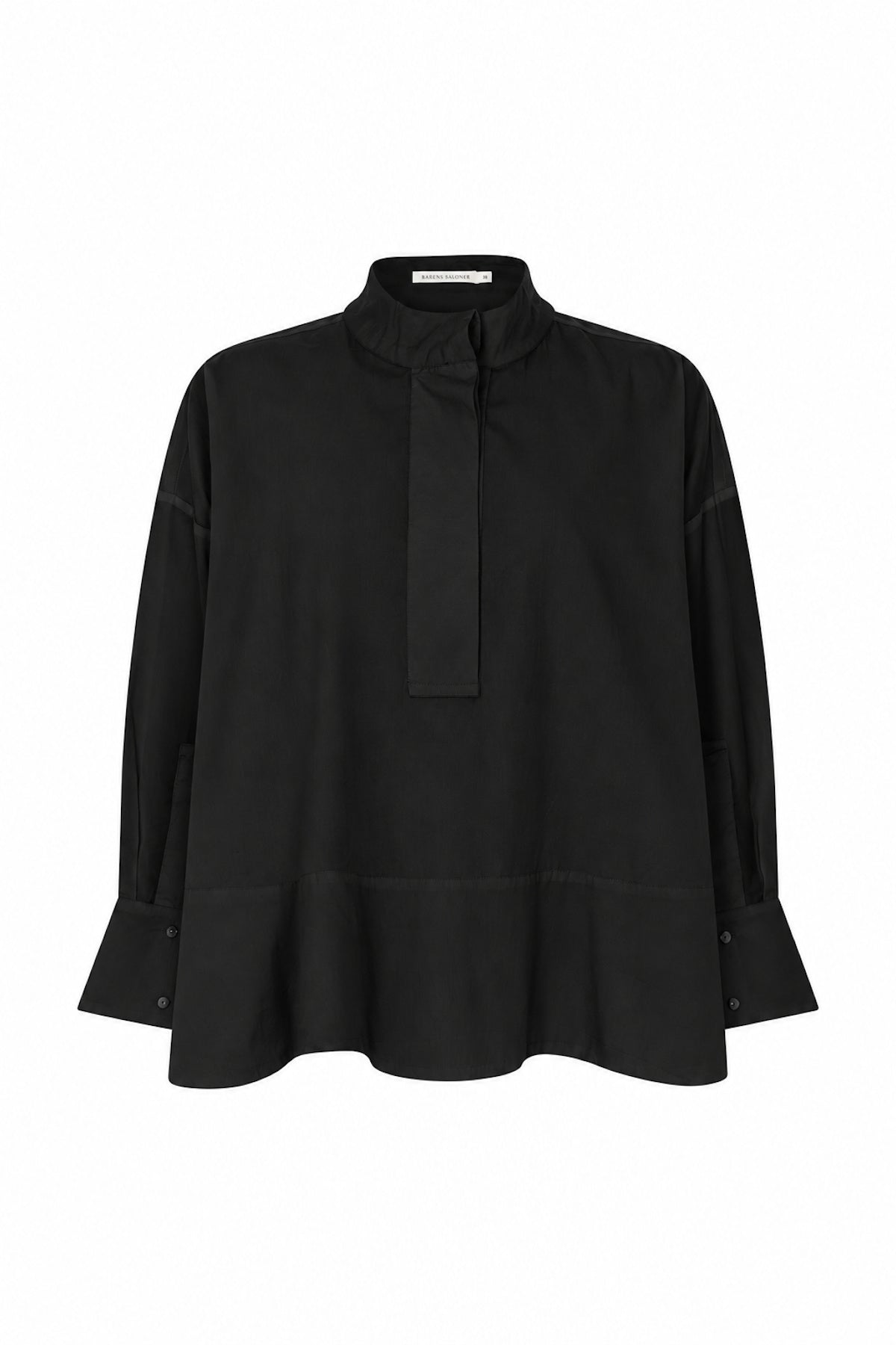 Smea - Poplin flared shirt I Black