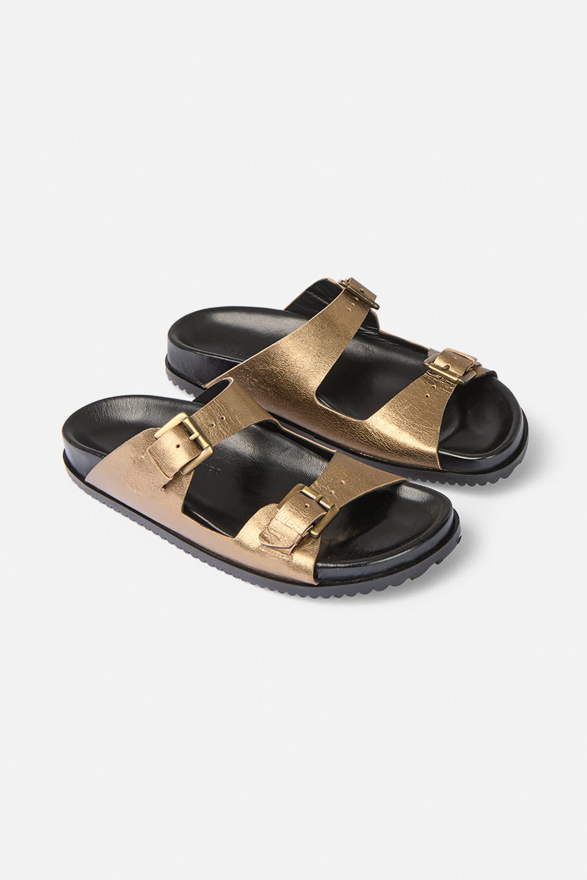 Oxana - Buckle sandal I Metallic smoke Metallic smoke 36 1 - Rabens Saloner