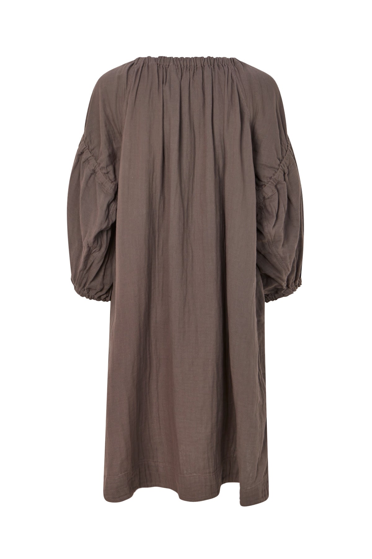 Mabel - Cotton double elasticated dress I Brown 5 - Rabens Saloner