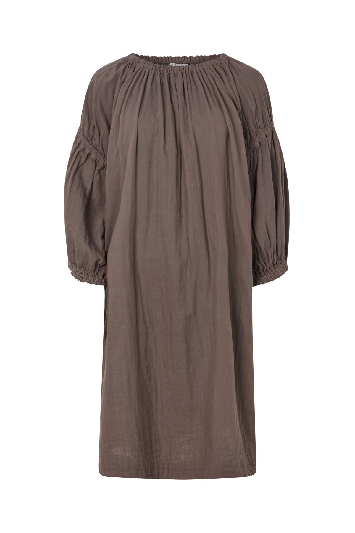 Mabel - Cotton double elasticated dress I Brown Brown XS/S 4 - Rabens Saloner