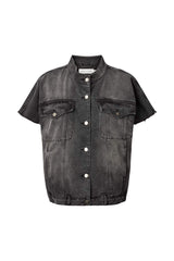 Mir - Denim vest jacket I Washed black denim Washed black denim XS/S 1 - Rabens Saloner