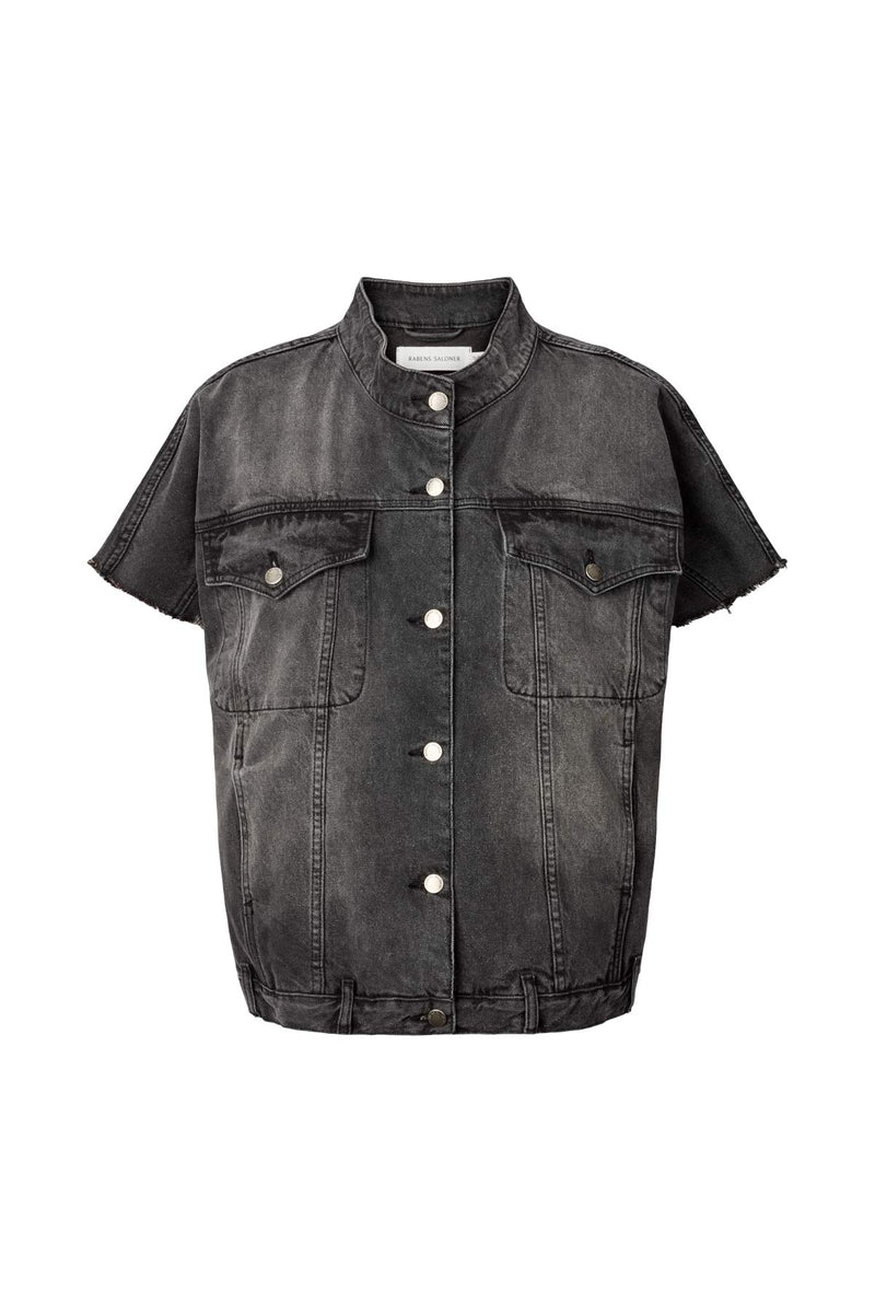 Denim vest jacket - Mir I Washed black denim    2 - Rabens Saloner