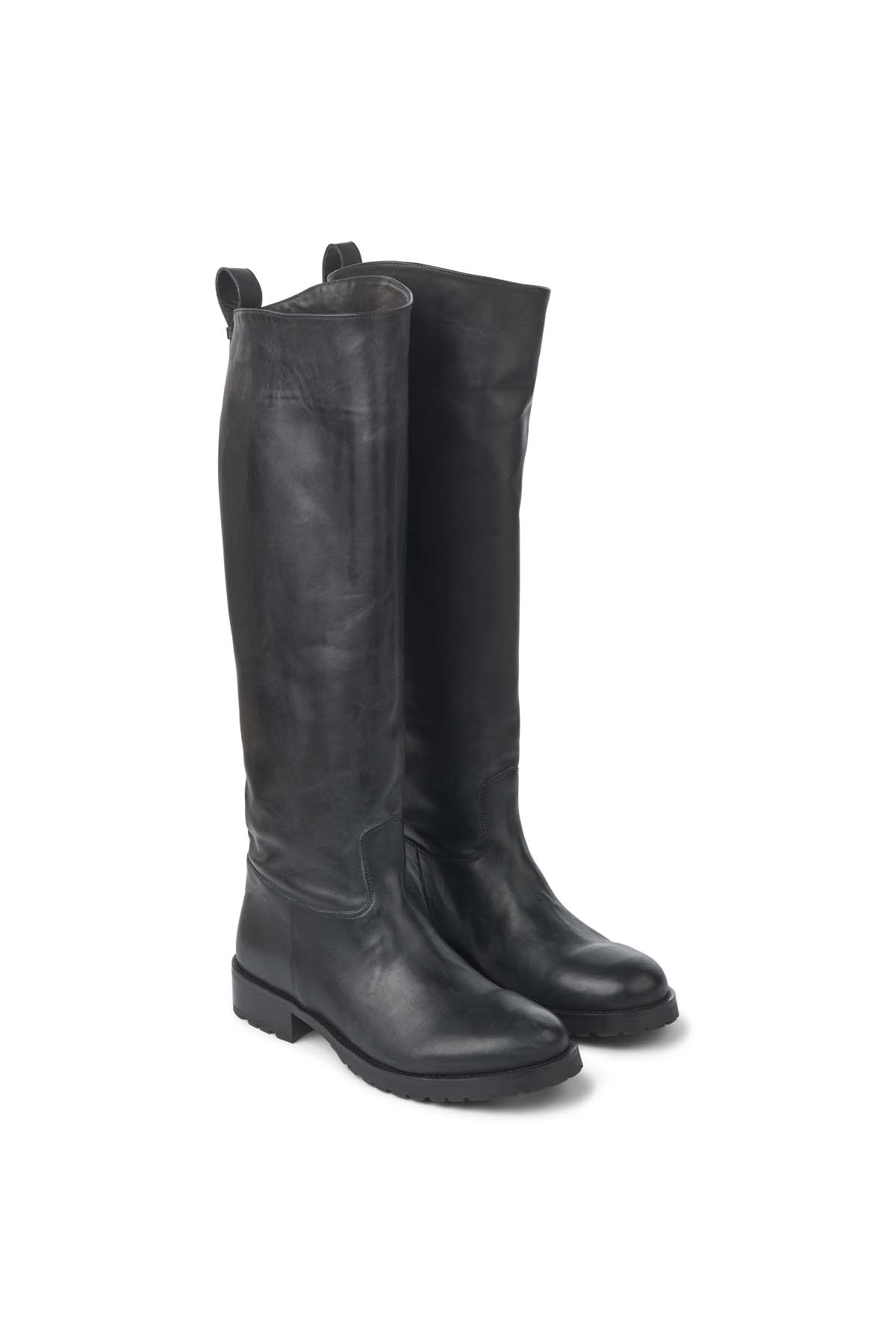 Marit - Leather riding boot I Black 3 - Rabens Saloner
