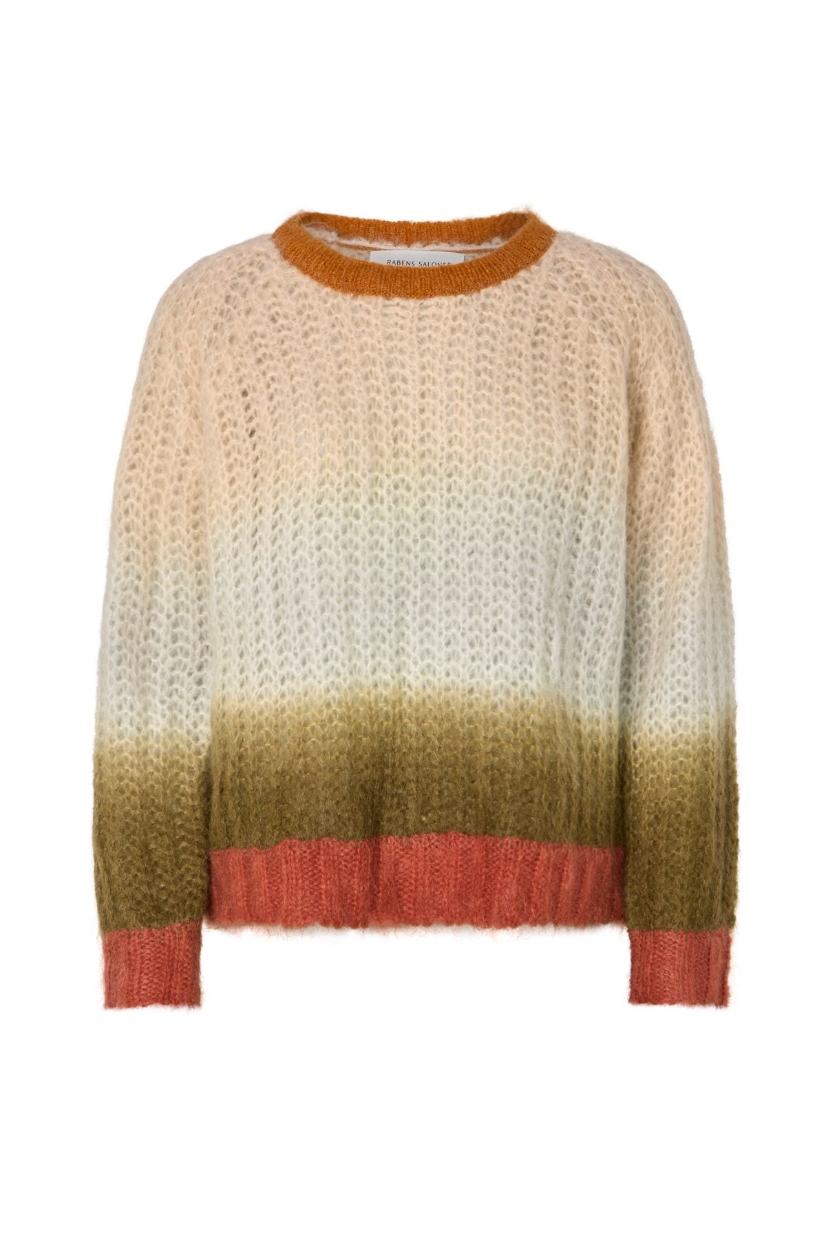 Jasmin - Faded knit boxy sweater I Rust combo Rust combo XS 4 - Rabens Saloner