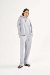 Helena - Knit lounge over size hoodie I Grey melange 4 - Rabens Saloner