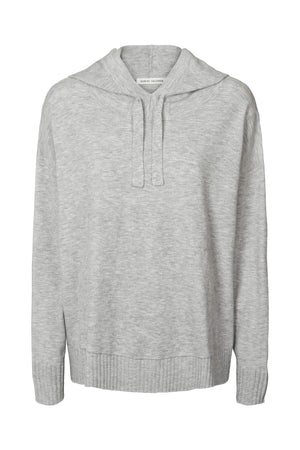 Helena - Knit lounge over size hoodie I Grey melange Grey melange XS/S 5 - Rabens Saloner