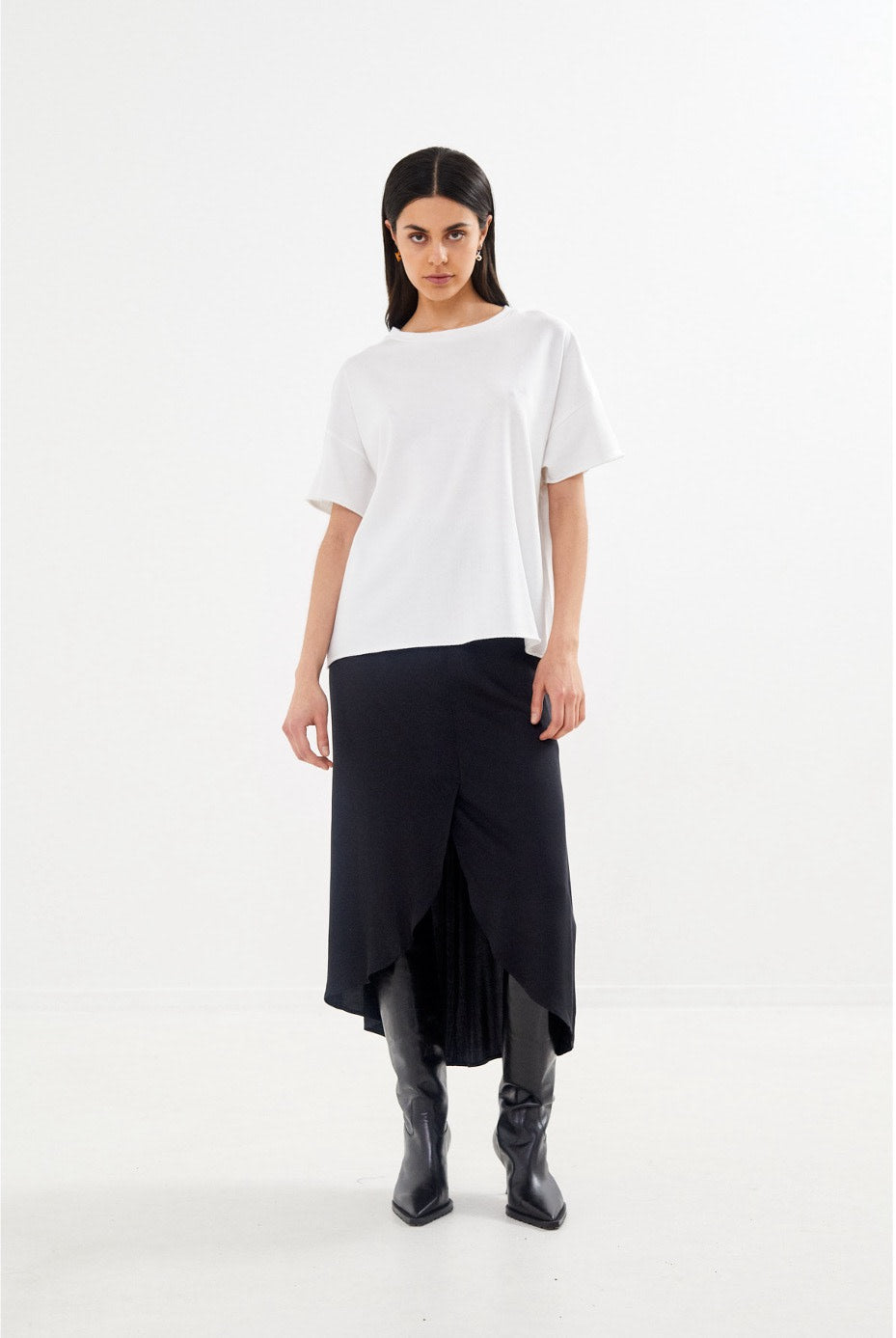 Margot - FOT cropped t-shirt I White 2 - Rabens Saloner