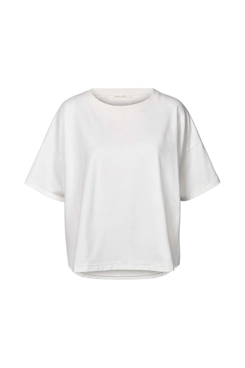 Margot - FOT cropped t-shirt I White 2 - Rabens Saloner