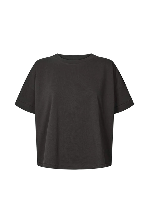 Margot - FOT cropped t-shirt I Black 2 - Rabens Saloner