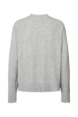 Ruca - Knit lounge boxy sweater I Grey melange 6 - Rabens Saloner