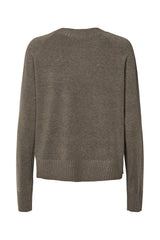 Ruca - Knit lounge boxy sweater I Mole melange 2 - Rabens Saloner