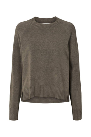 Ruca - Knit lounge boxy sweater I Mole melange Mole melange XS 1 - Rabens Saloner