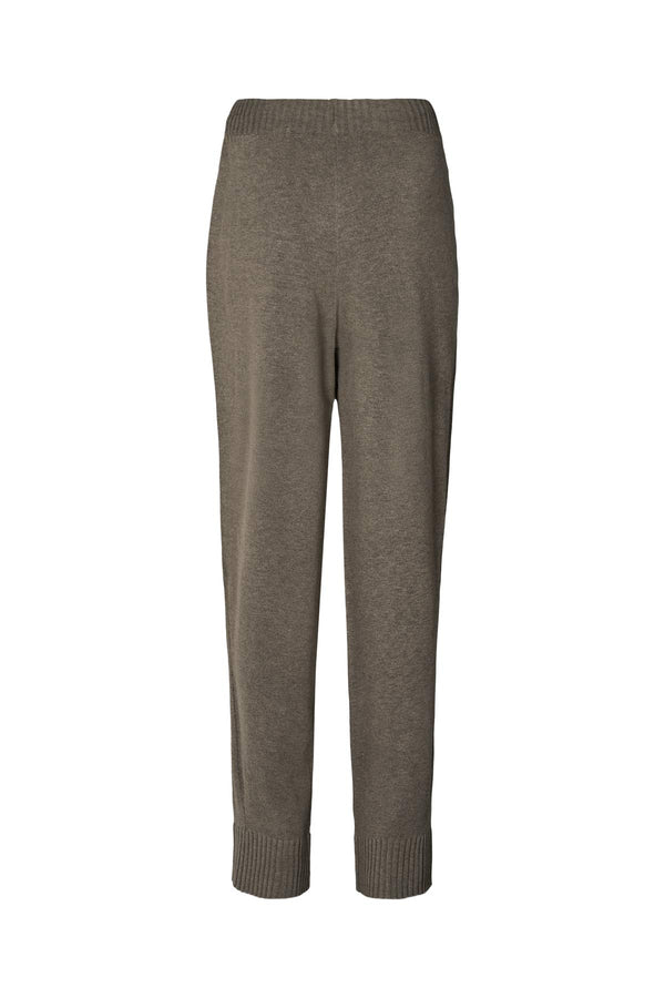 Jorun - Knit lounge pants I Mole melange 2 - Rabens Saloner