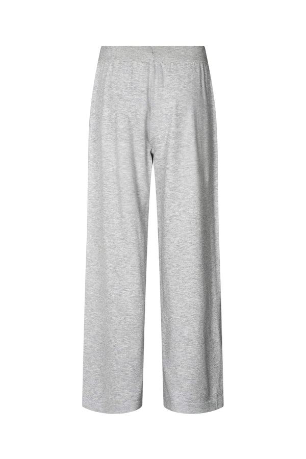 Knit lounge wide pants - Filine I Grey melange 2 - Rabens Saloner